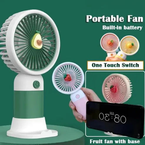 Portable Rechargeable Mini USB Fan | High Speed Handheld Cooling Fan with 3 Speed Modes for Summer, Travel & Office