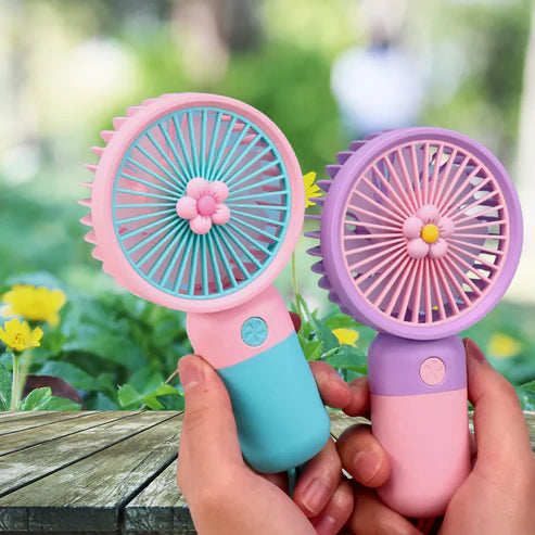 Portable Rechargeable Mini USB Fan | High Speed Handheld Cooling Fan with 3 Speed Modes for Summer, Travel & Office