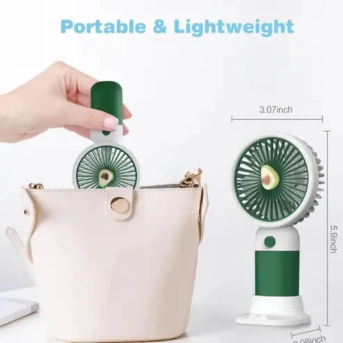 Portable Rechargeable Mini USB Fan | High Speed Handheld Cooling Fan with 3 Speed Modes for Summer, Travel & Office